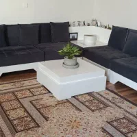 فروش مبل ال پازل-9 نفره-دسته ها باکس ذخیره و عسلی
