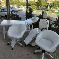 صندلی سرشور اصلاح آینه پاف ترولی آرایشگاه تخت تتو