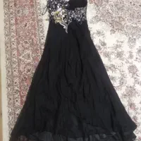 لباس مجلسی شیک حریر نگین دوزی خارجی