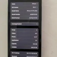 اپل iphone 14 Pro Max با حافظهٔ ۵۱۲ گیگابایت|موبایل|تهران, بهداشت|دیوار