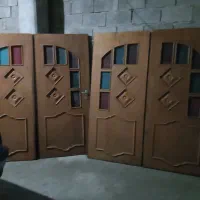 درب چوبی سه لای چینی(با تزئینات گردوئی)