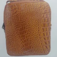 کیف دوشی چرم طبیعی گاوی +شوزبگ+واکس+جاسوئیچی