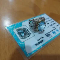 انگشتر نقره سنگ توپاز اصلی شناسنامه دار