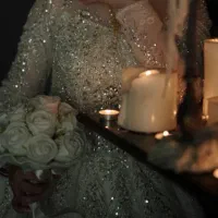 لباس عروس سنگ کاری دانتل فرانسه