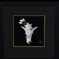 قاب گل نقره