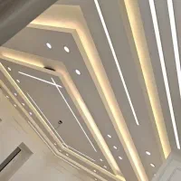 گچبری طرح کناف. سفید کاری . قاب دیوار. قاب بندی