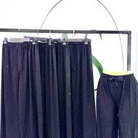 شلوار کریشه مشکی نگین دار