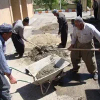 کارگرم ماسه کشی گچ سیمان وآجر به طبقات ونیسان جکی