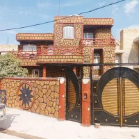 نمای سیمانی طرح سنگ و چوب