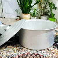 قابلمه روحی بزرگ دهنه 70وسه عدد سینی روحی