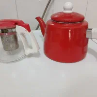 کتری و قوری لعابی درحد نو کم استفاده شده
