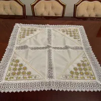 رومیزی سنگدوزی شده دور گیپور