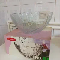 ظرف کاسه میوه خوری و فنجان چای خوری تابلو گل