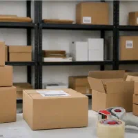 کارگر ساده بستهبندی محصولات فروشگاه اینترنتی