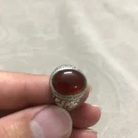 3عدد انگشتر نقره کهنه و عقیق یمنی