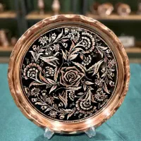 ظروف مسی/سینی مسی طاووس/رنگ ثابت/اقساطی