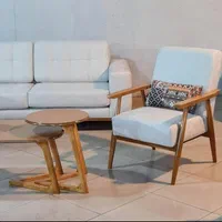 مبلمان راحتی کلاسیک شرکتی مبل نیونایس دسته چوبی