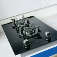 اجاق گاز ۲ شعله صفحه شیشه و استیل