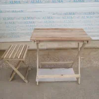 میز و صندلی چوبی تا شو