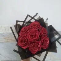 دسته گل ربانی زرشکی