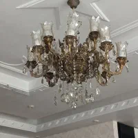 لوستر برنج ۱۶ شاخه کاملا سالم و نو