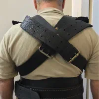 هیکلی علامت قربانی کمربند علم چرم اصل گاومیش