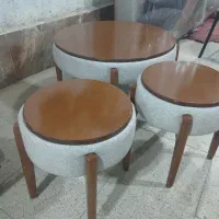 میز عسلی باچوب روس پارچه لینا