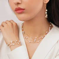 سرویس مرواریدی ysx آبکاری طلا کپی طرح طلا