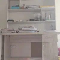 میز تحریر همراه کتابخانه MDF