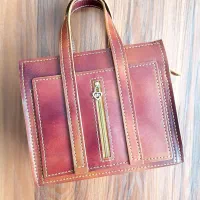 کیف زنانه چرم اصل گاوی دست دوز