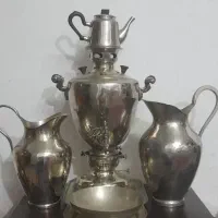 سماورورشو نفتی پارچ جام سینی قوری قدیمی
