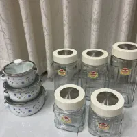 ظرف حبوبات و قابلمه لعابی