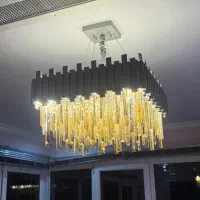 سه عدد لوستر کریستالی شامپاینی نونو