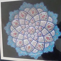 بشقاب مینا مسی کعب دار باجعبه