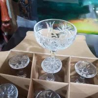 یک دست ظروف کریستال بستنی خوری خورشیدی