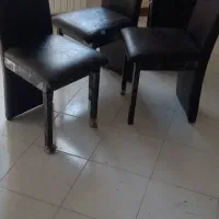 ۴ عدد صندلی چرمی