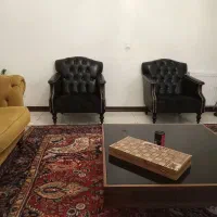 مبل و نهارخوری کلاسیک رنگ پارچه خردلی