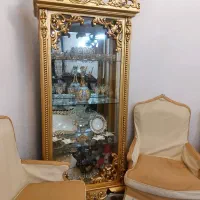 بوفه یا ویترین منبت چوب راش