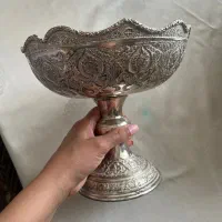 جفت ظرف مسی روکش نقره