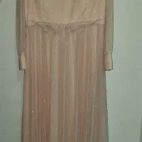 پیراهن مجلسی صورتی کمرنگ