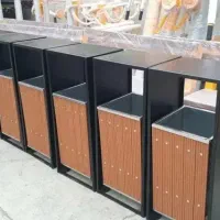 سطل زباله فضای شهری مستطیلی