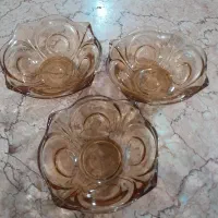 سه عدد کاسه کریستال