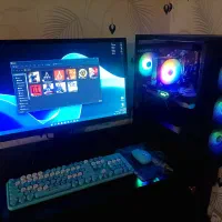 کیس گیمینگ i5 نسل11،گرافیکRX 5700XT RGB،مانیتور