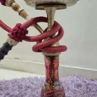 قلیان برنجی کارکرده کامل + کیف مخصوص