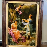تابلوفرش دستباف چله ابریشم 130×95