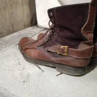 نیم بود ساق دار چرم طبیعی
