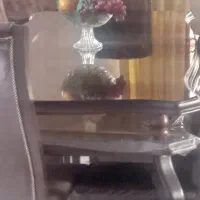 میزدوتیکه چوبی شیشه ایی ۸نفره