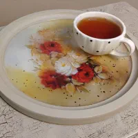 سینی طرح گل پرسلن