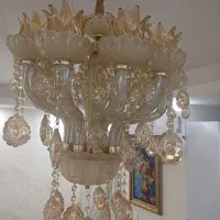لوستر۱۰ شاخه کریستال شامپاینی