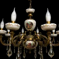 سه عدد لوستر لوکس کاسه چینی با دیوار کوب